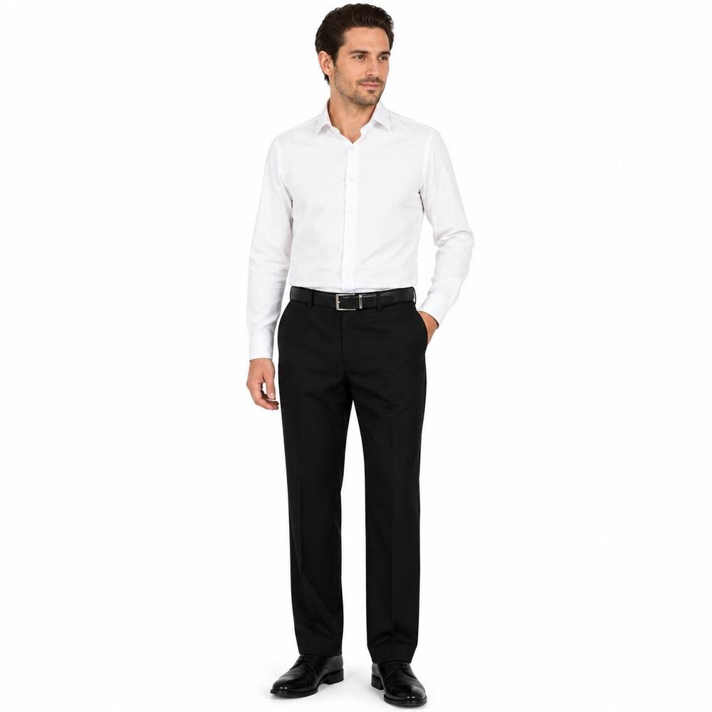 Reunion Men’s Dress Pants 34x32 Black Flat Front Work Business Trouser